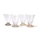 Set de 4 Verres à cocktail pied couleur