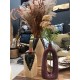 Vase soliflore multicolore céramique émaillée