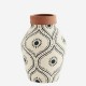 Vase terre cuite imprimé de feuillage - Madam Stoltz