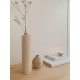 Vase haut beige 12x34 cm