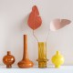 Vase long céramique orange brûlé