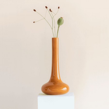 Vase décoratif ikebana orange