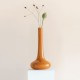 Vase long céramique orange brûlé
