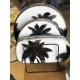 Assiettes Plates palmiers Noir & Blanc