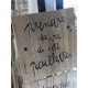 Plaque décorative à message bois 