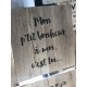 Plaque décorative à message bois 