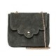 sac main cuir irisé