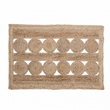 Paillasson forme feuille jonc de mer