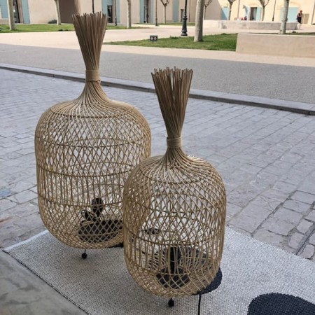 Lampes à poser en rotin naturel