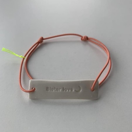 Bracelet élastique "Je t'adore" Margote Ceramiste