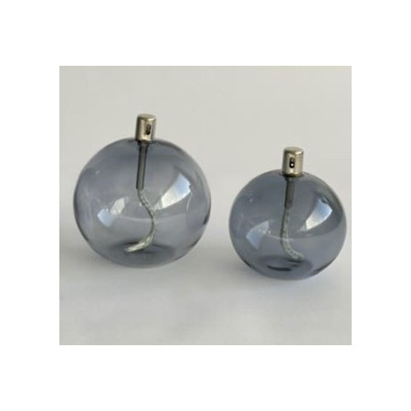 Duo de lampes à huile Sphère Gris Bleuté ou vert + Huile