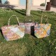 Sac Cabas Tressé Pop multicolore XXL