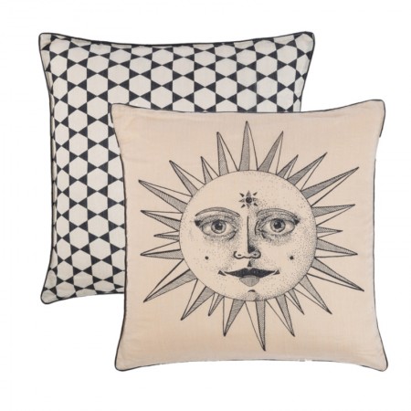 Housse de coussin baroque "Roi Soleil" en soie sauvage