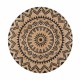 Set de table rond Tribal motifs noirs x4