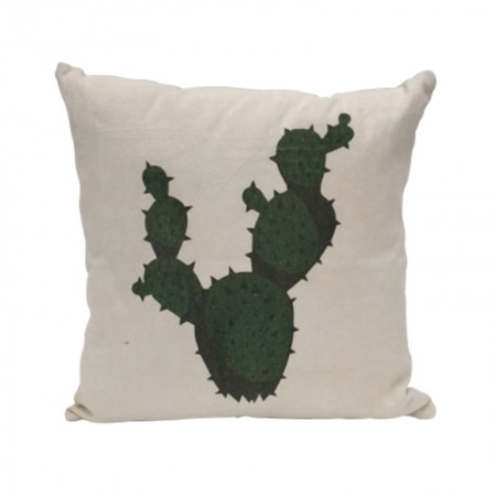 Coussins en toile recyclée motif cactus