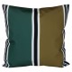 Grand coussin imprimés bronze vert rayures Harmony