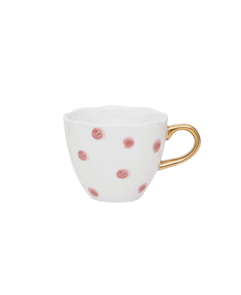 Tasse petit coeur rouge ou doré