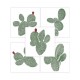Set 5 planches stickers opuntia