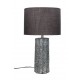 Lampe de table Faïence et Lin Gris