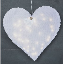 Coeur Lumineux Tissu et LED