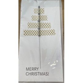 Carte Merry Christmas Sapin Bougie scintillante
