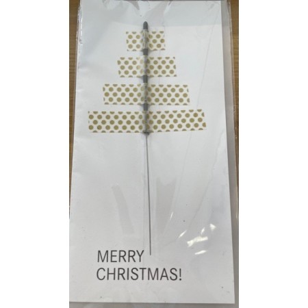 Carte Merry Christmas Sapin Bougie scintillante