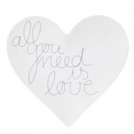 Coupelle Coeur Porcelaine All you need is love