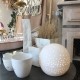 Vase Soliflore porcelaine blanc mat effet texturé