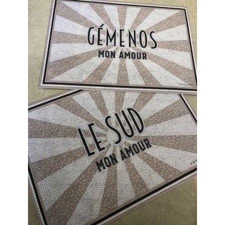 Set rectangle PVC Gémenos mon Amour