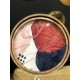 Grand Plateau rond motif retro 50'