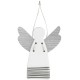 Anges gardiens Porcelaine à suspendre rayure argent