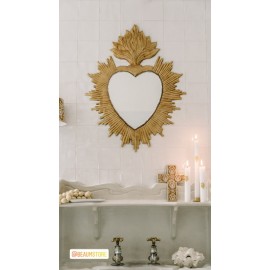 Miroir laiton doré rectangulaire