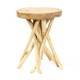 Table d'appoint en bois teck massif pied branche