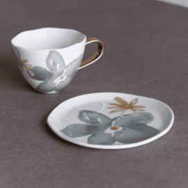 Assiette petit déjeuner - Sous tasse