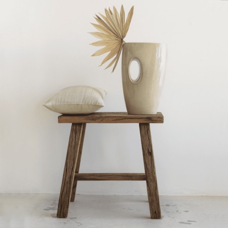 Vase asymétrique vert d'eau