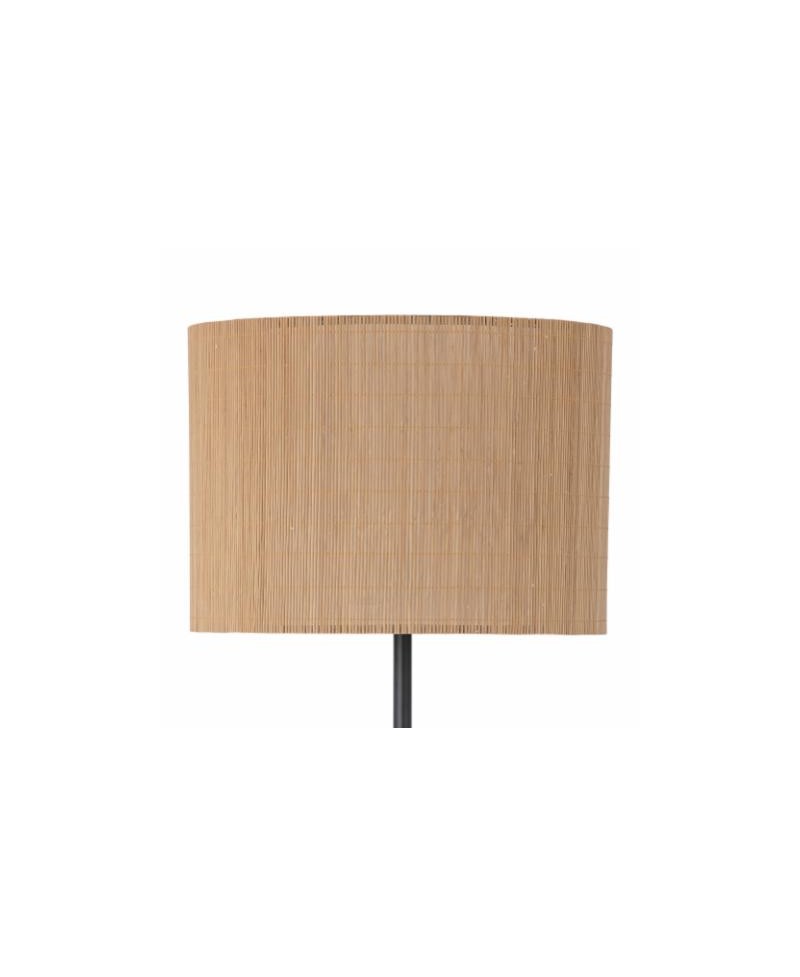 Lampadaire sur pied bambou et abat-jour en corde de jute