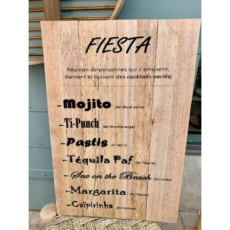 Plaque décorative bois FIESTA