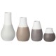 Coffret de 4 Mini vases soliflore pastel bicolore rose ou taupe