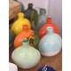 Vase Soliflore céramique émaillée bicolore
