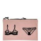 Pochette double rangement lingerie 100% Coton