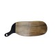 Planche à découper rectangle en bois de manguier gravé poignée lien cuir