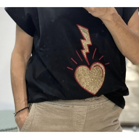 Tshirt V Eclair et coeur