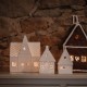 Maison photophore en porcelaine blanche Rader