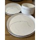 Assiettes dessert porcelaine blanche ovale