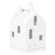 Maison photophore en porcelaine blanche Rader