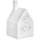 Maison photophore en porcelaine blanche Rader