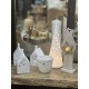 Maison photophore en porcelaine blanche Rader