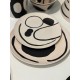 Grandes Assiettes de service en Bambou vert & bleu