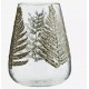 Vase en verre feuillage 