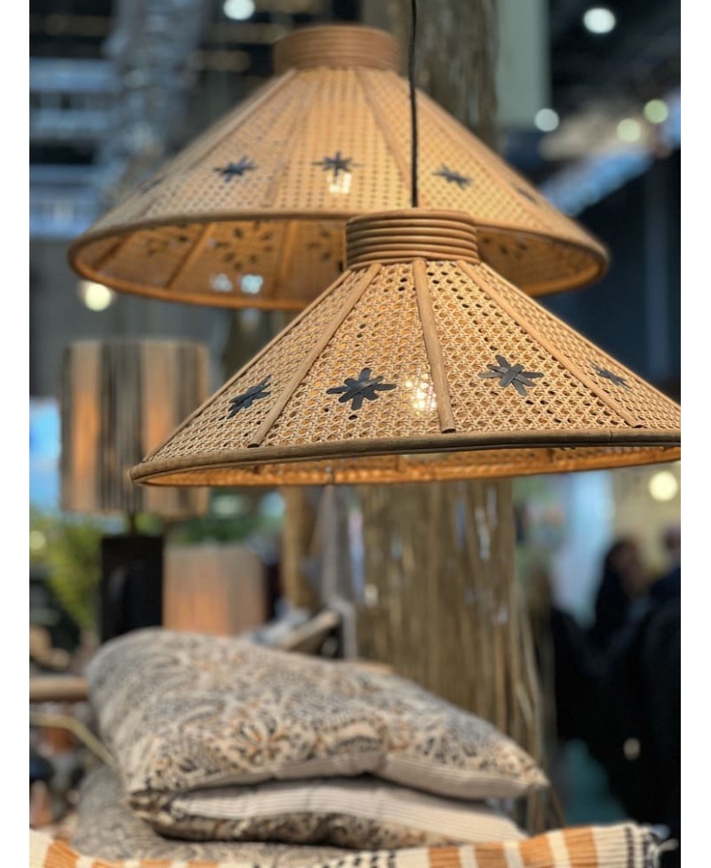 Lampe suspendue en bambou Suspensions en bambou naturelle décoratives